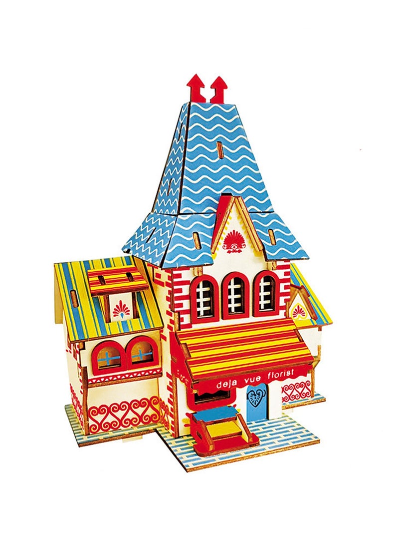 لعبة ألغاز خشبية تعليمية ثلاثية الأبعاد للأطفال مصنوعة يدويًا (تعرف على متجر الزهور 59 قطعة) - Image 1